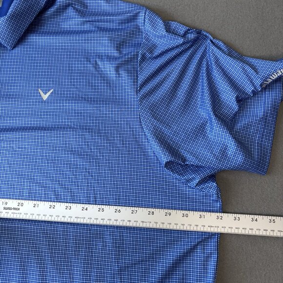 Callaway shirt Mens 4XL Blue Short Sleeve Opti Dri Polo Performance Golf - Picture 7 of 12
